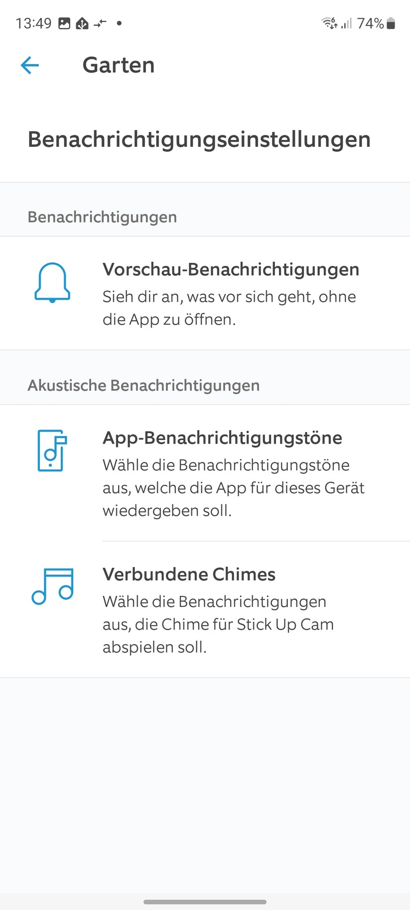 Ring Stick Up Cam Pro Akku: Die Kamera bietet viele Funktionen und Konfigurationsmöglichkeiten.