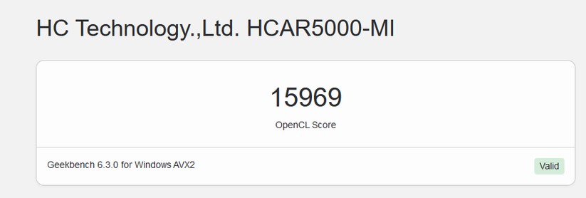 Mini-PC Aoostar God57: Geekbench GPU