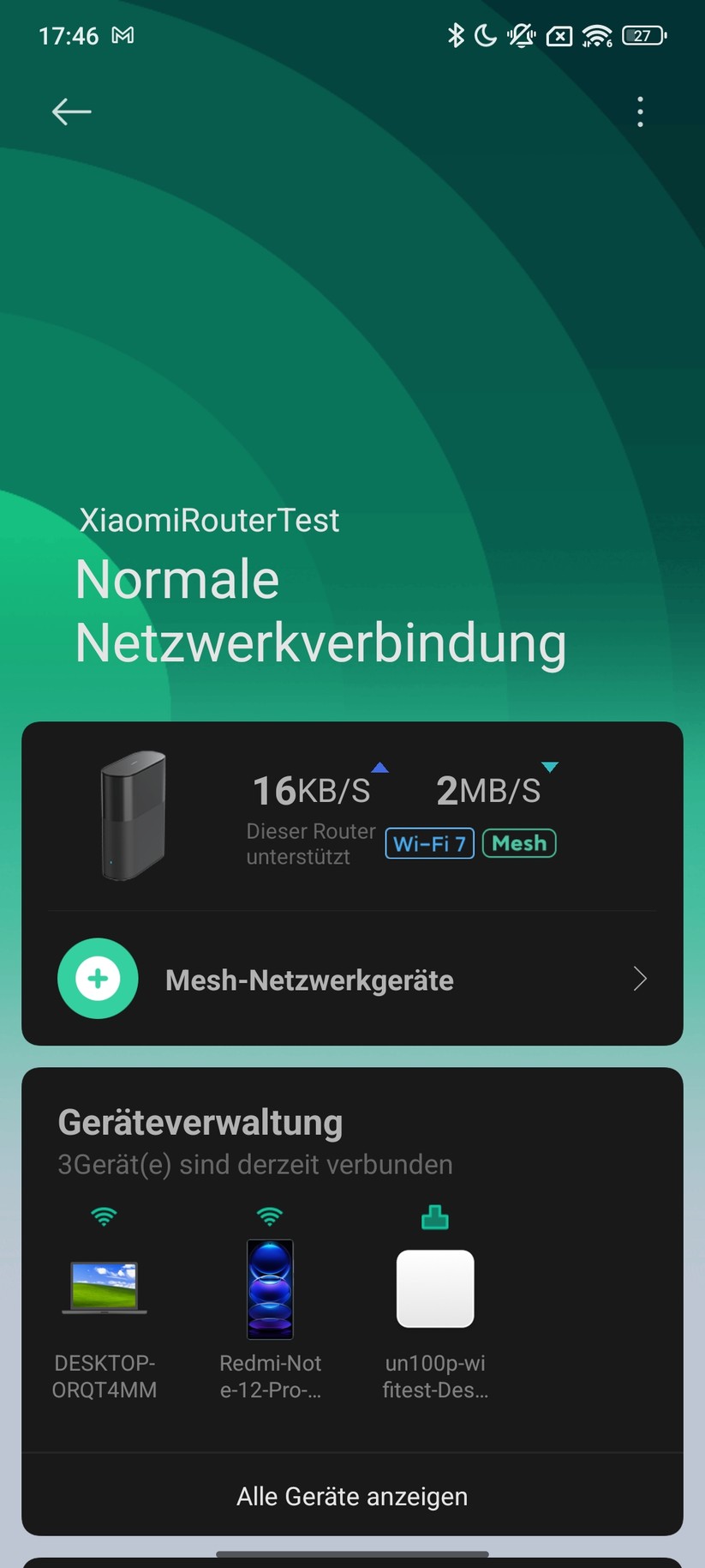 Xiaomi BE3600 Pro – App