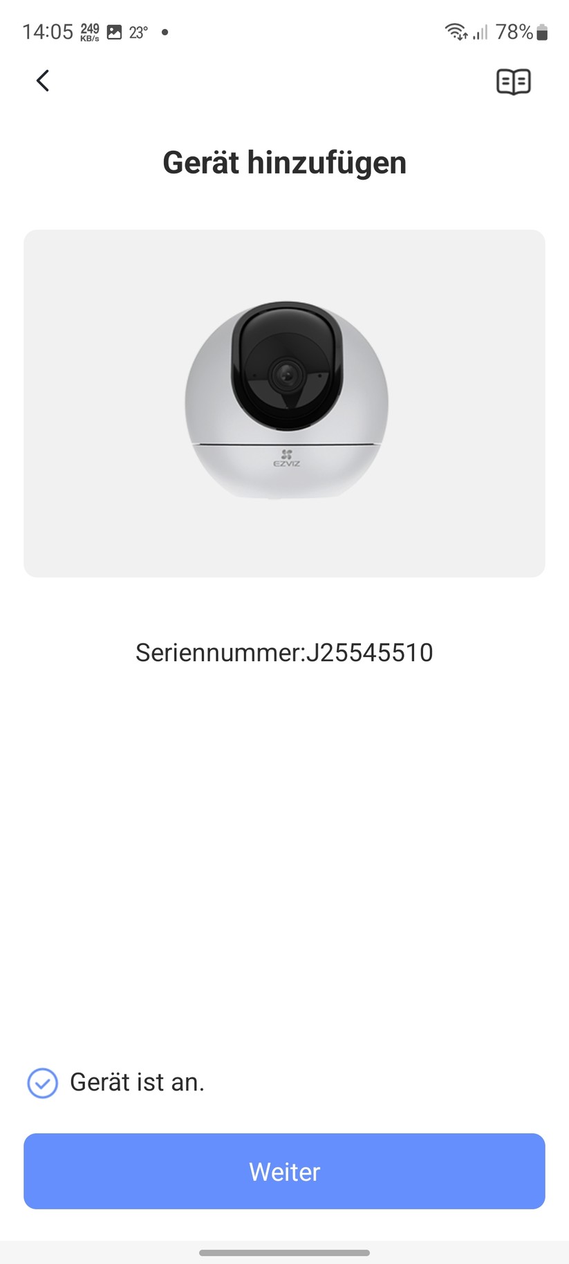 Ezviz C6 2K+: Einrichtung
