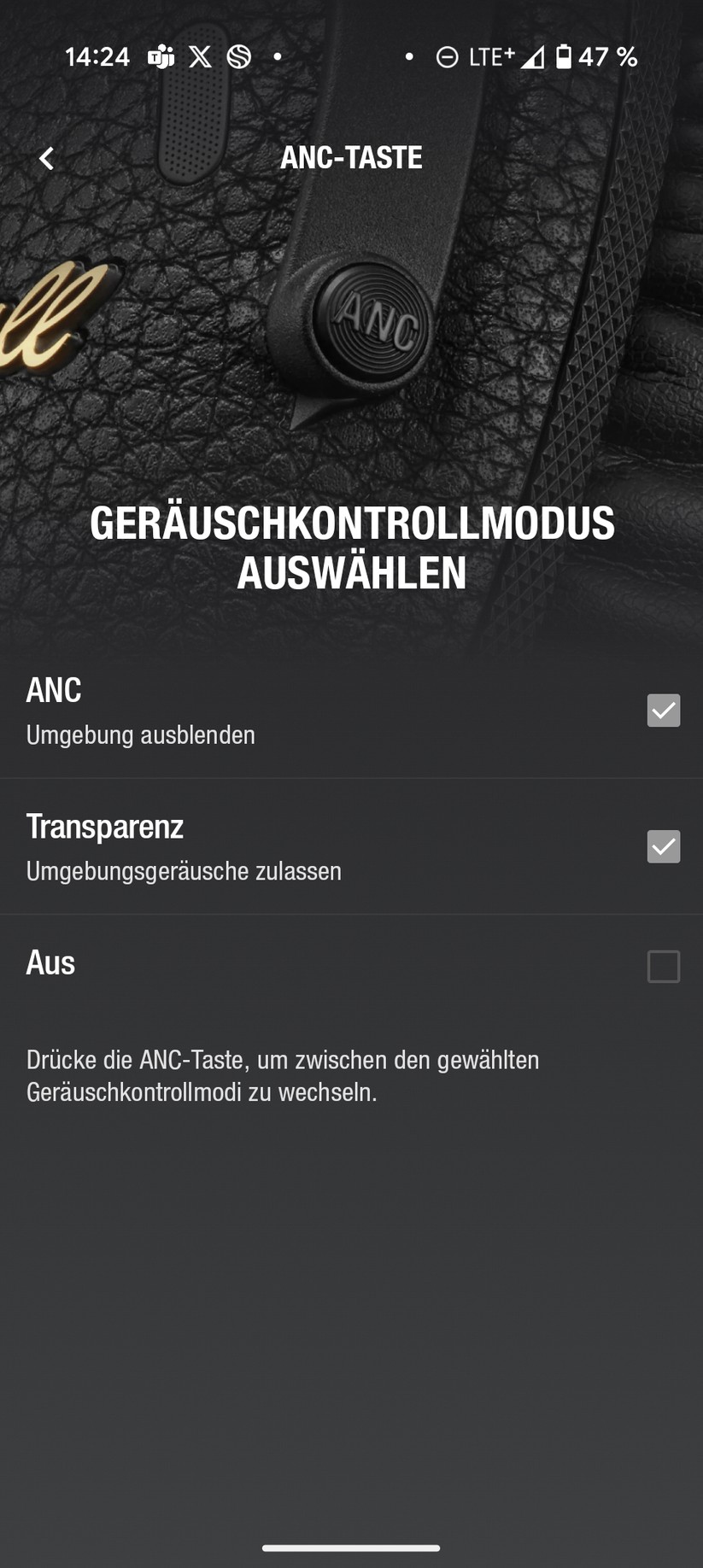 Marshall Monitor II ANC Screenshot