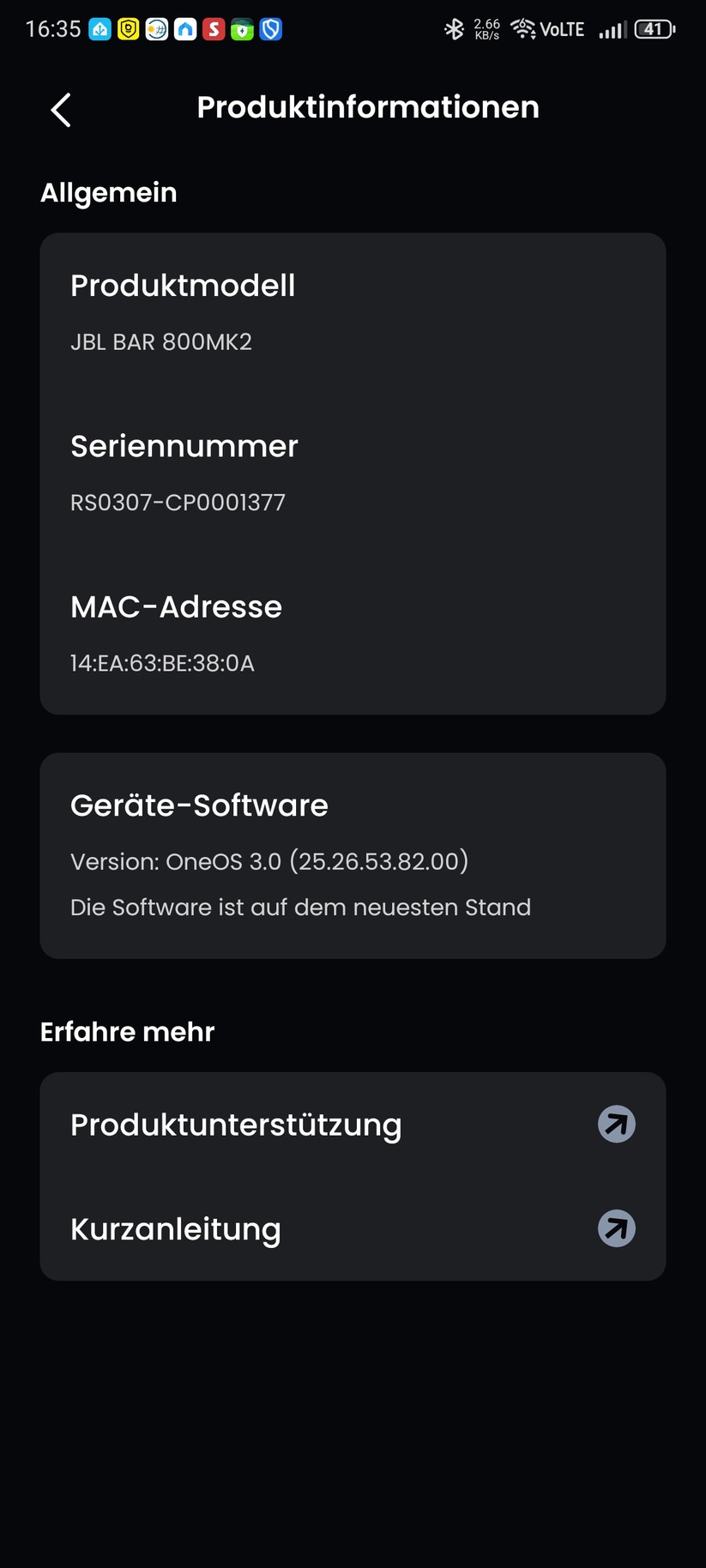 Die Einrichtung der Soundbar erfolgt mit der App JBL One