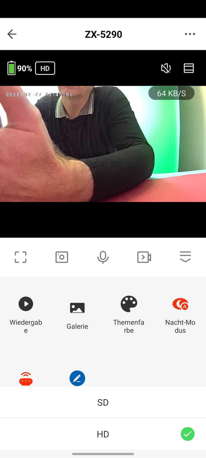 7Links-IPC-675: App, Inbetriebnahme, Einstellungen, Sichtfeld