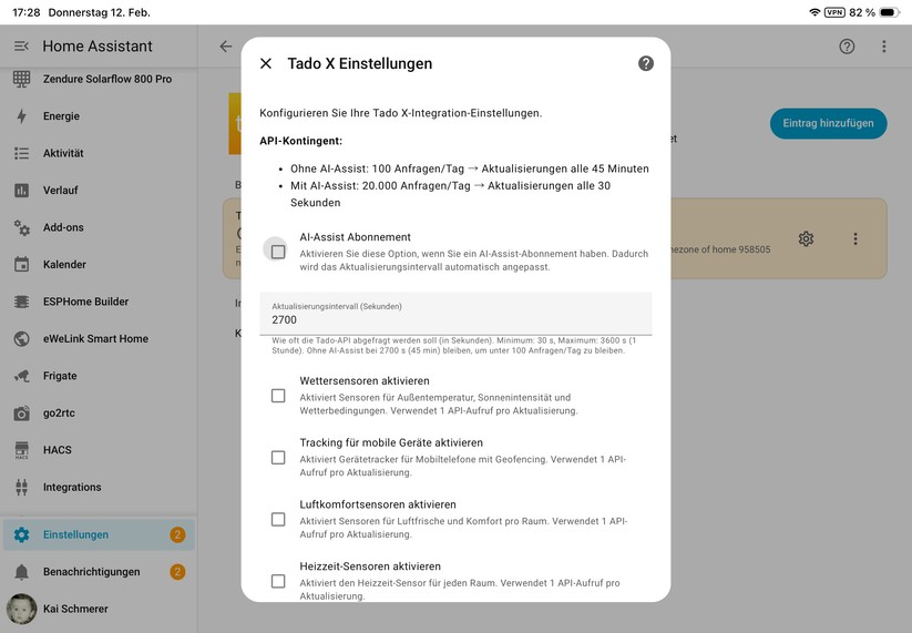 Tado X: Community-Integration in Home Assistant