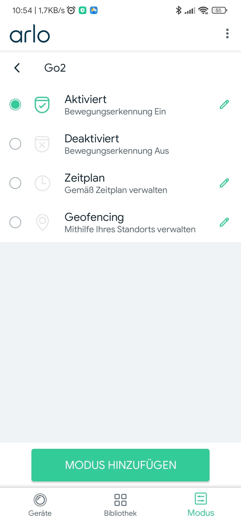 Arlo Go 2: Geofencing
