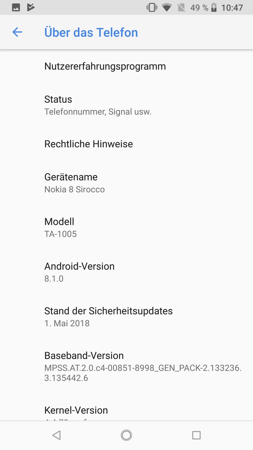 Informationen zum Smartphone