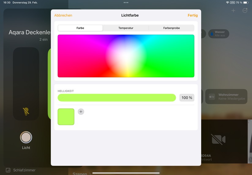 Dank Matter-Kompatibilität lässt sich die Aqara-Deckenleuchte unter anderem auch über Apple Home, Homey Pro und Home Assistant steuern. 