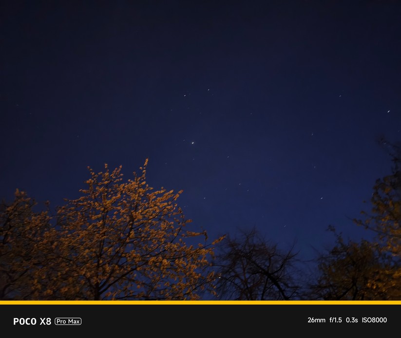 Xiaomi Poco X8 Pro Max: Hauptkamera bei Nacht