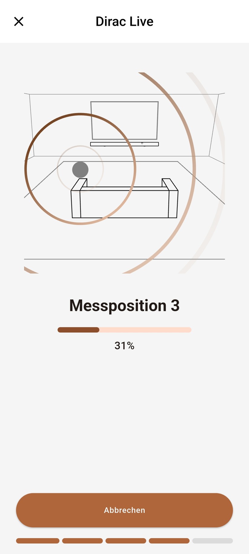 Die Bedienung sowie die Dirac Live-Einmessung erfolgen mit der App Klipsch Connect Plus.
