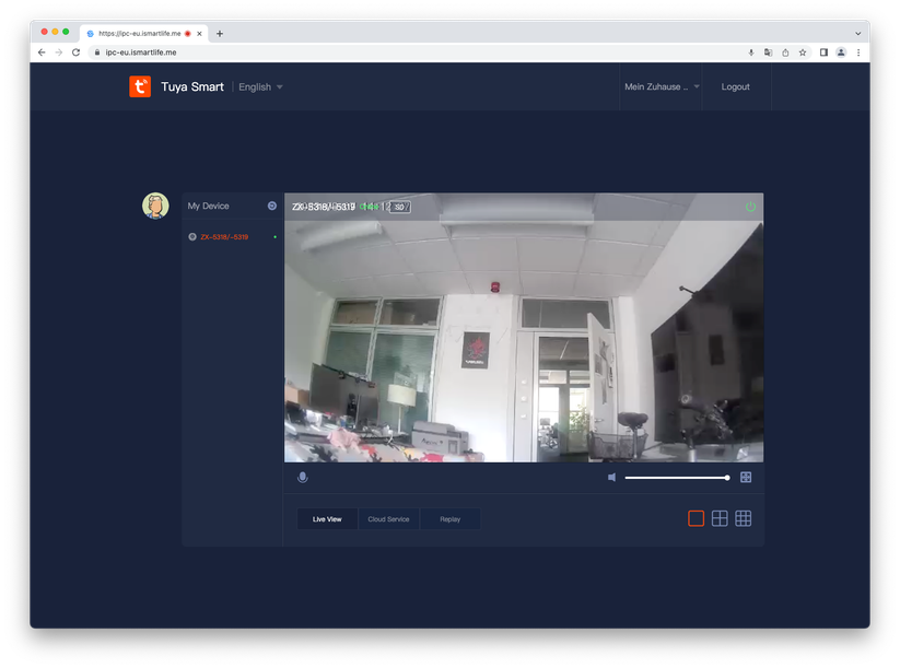 Visortech Outdoor-Wandleuchte mit 2K-Outdoor-Kamera ZX-5319: Den Livestream können Anwender auch mit einem kompatiblen Browser betrachten.
