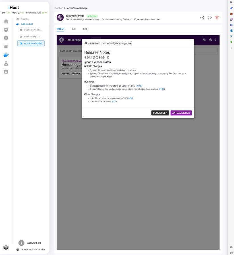 Smart-Home-Zentrale Sonoff iHost: Zigbee, Docker, Homebridge, Node-RED