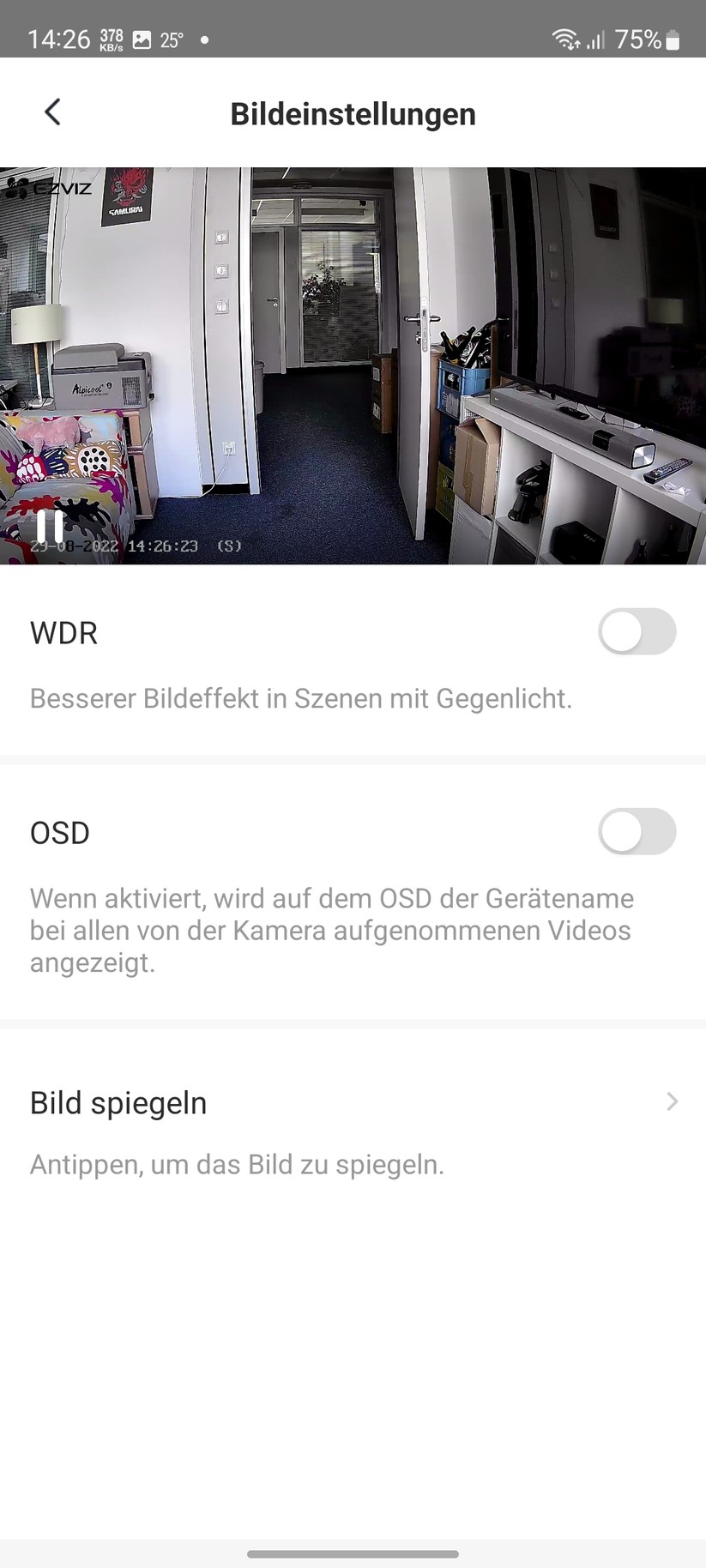 Ezviz C6 2K+: Einstellungen