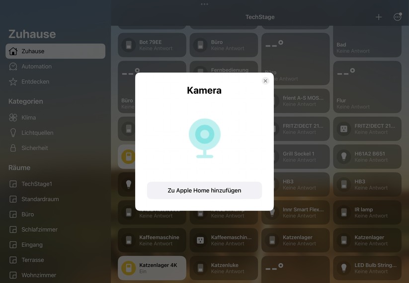 PTZ-Überwachungskamera Aqara E1: Inbetriebnahme, Homekit, Bedienung, Aufnahmen