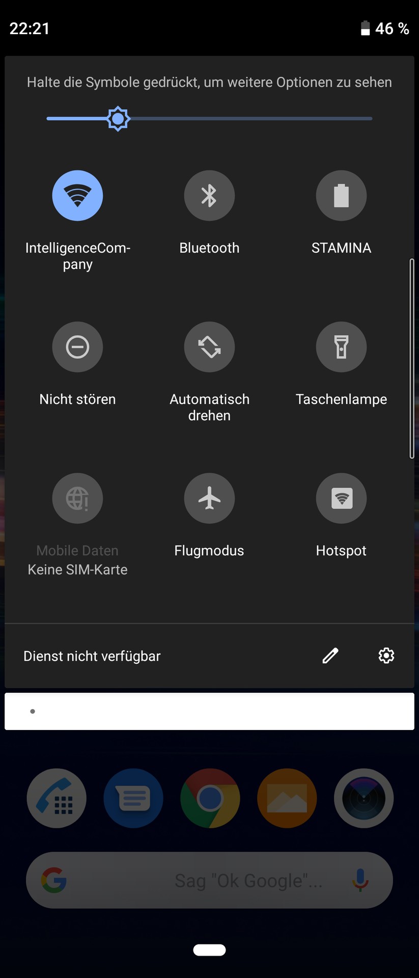 Kurzeinstellungen