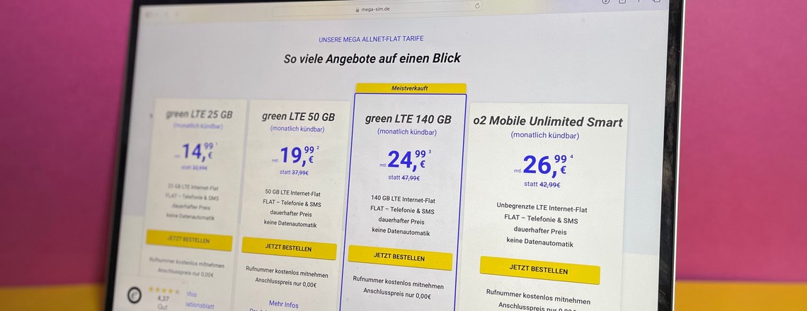 Mega SIM: Neue Tarife mit lebenslangem Rabatt und Anschlusspreisbefreiung