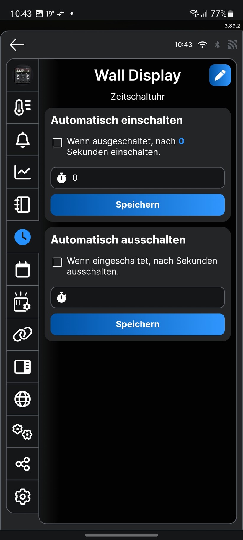 Shelly Wall Display: App