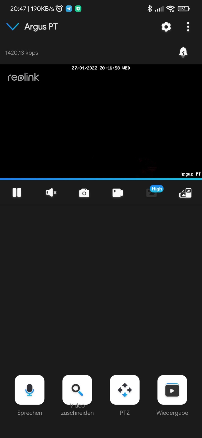 Einrichtung und Betrieb mit der App: Reolink PT 2K