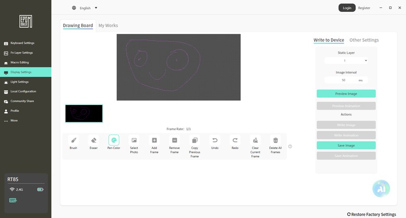 Epomaker RT85 - Bilder App 