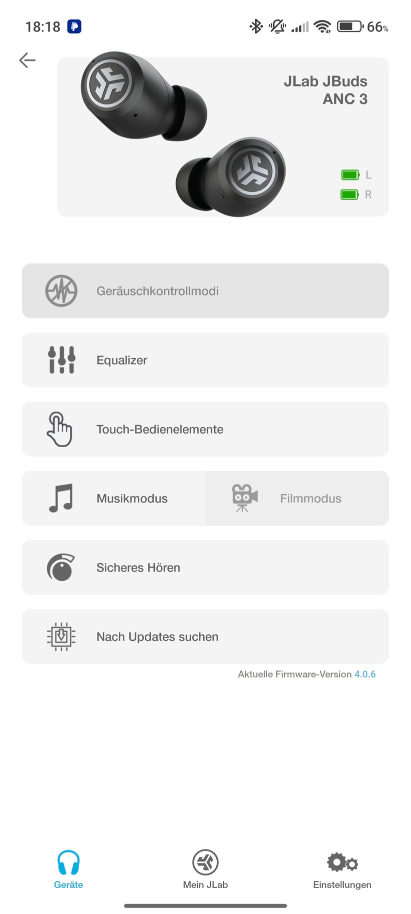 JLab JBuds ANC 3 Screenshot