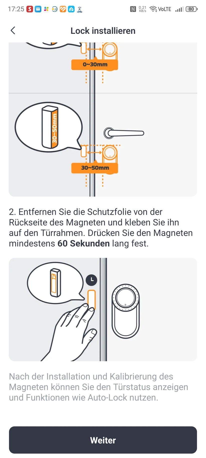 Die Switchbot-App ist auch für die Montage hilfreich.