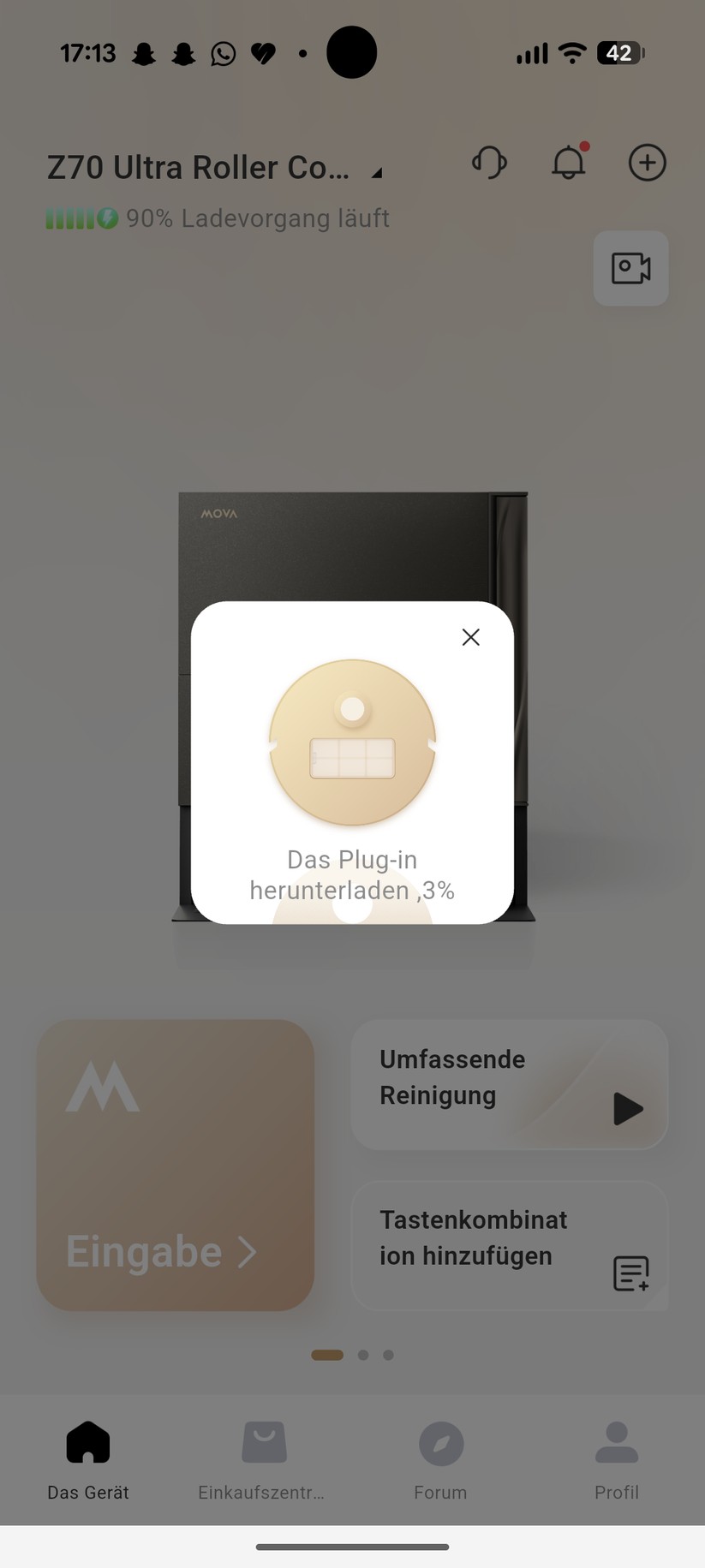 Mova Z70 Ultra Roller – App & Einrichtung
