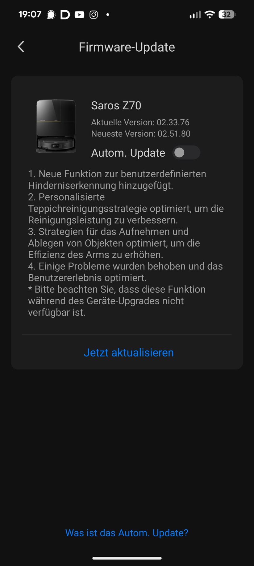 Roborock Saros Z70 – App & Einrichtung