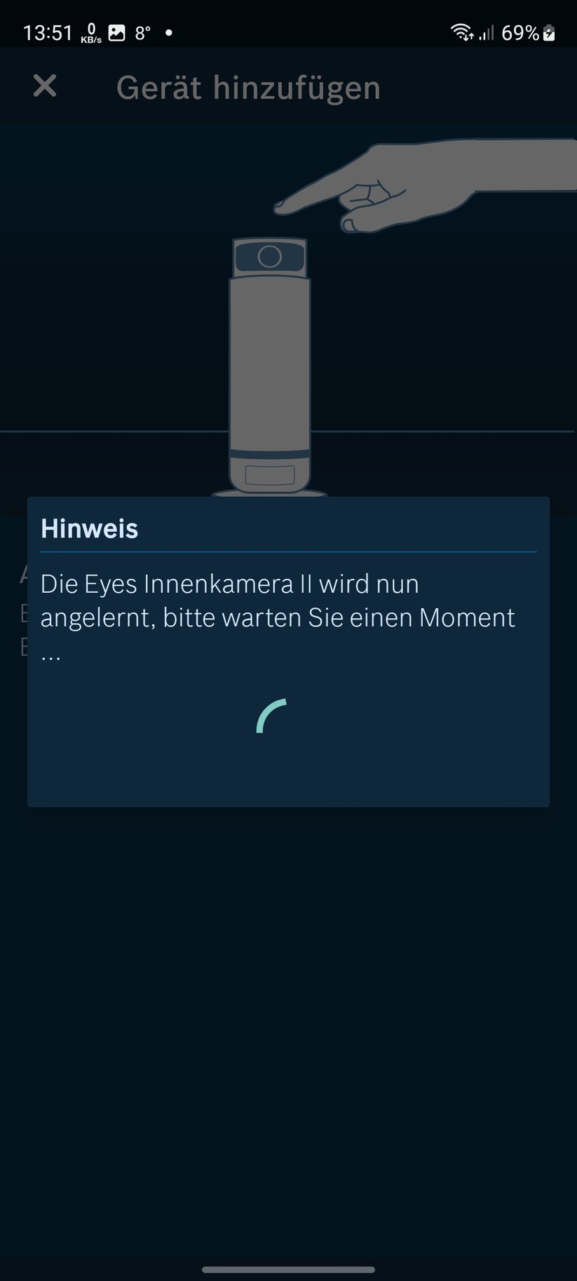 Bosch Eyes Innenkamera II: App, Einrichtung