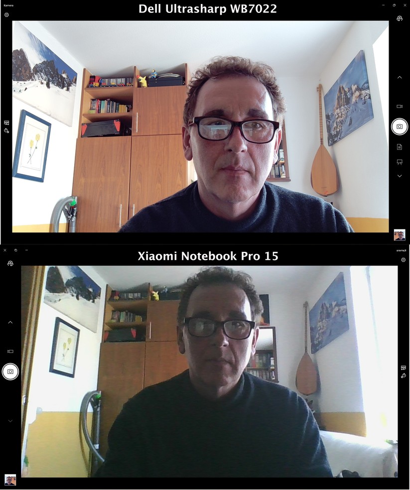 Gegenüber in Notebooks eingebauten Webcams bietet die Dell Ultrasharp 4K WB7022 erwartungsgemäß eine bessere Bildqualität