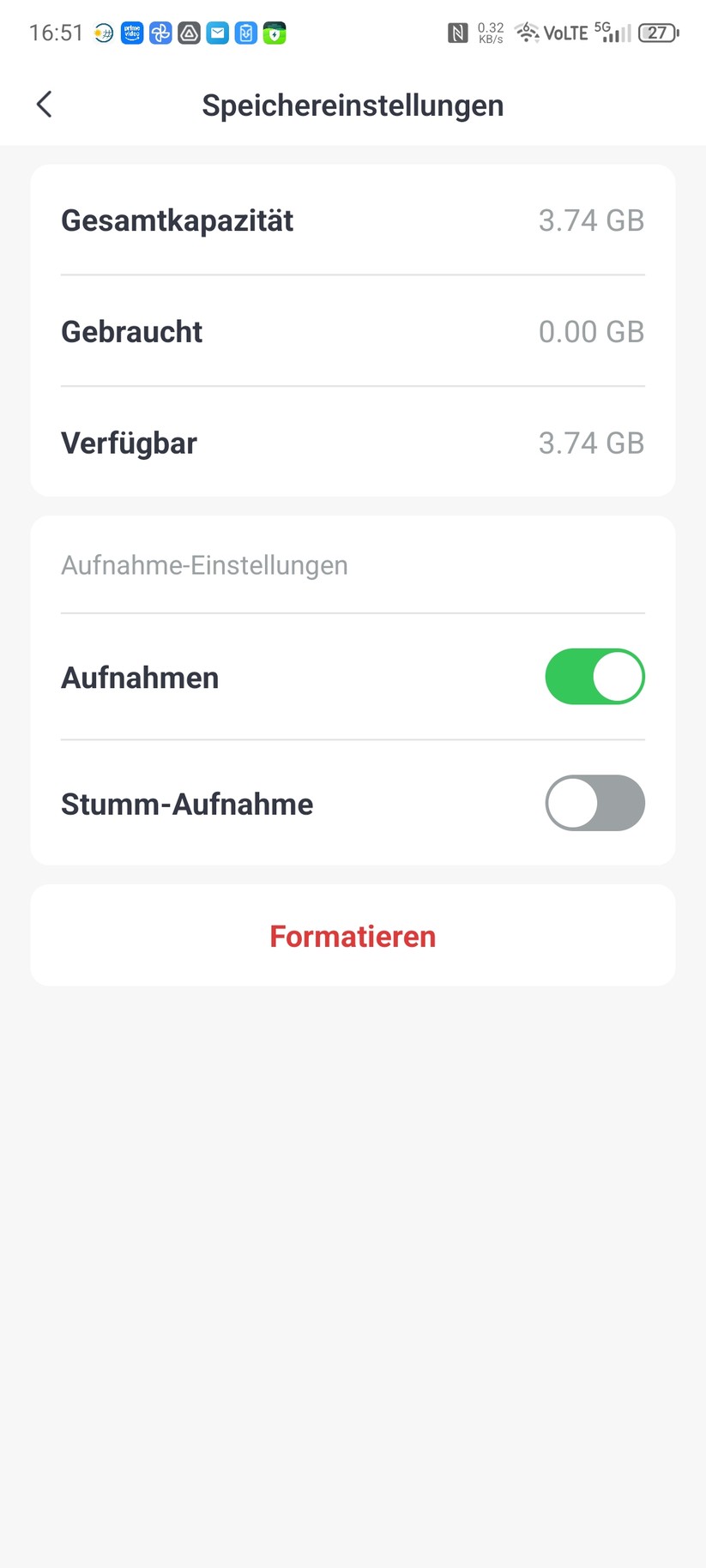 Einstellungen in der Switchbot App