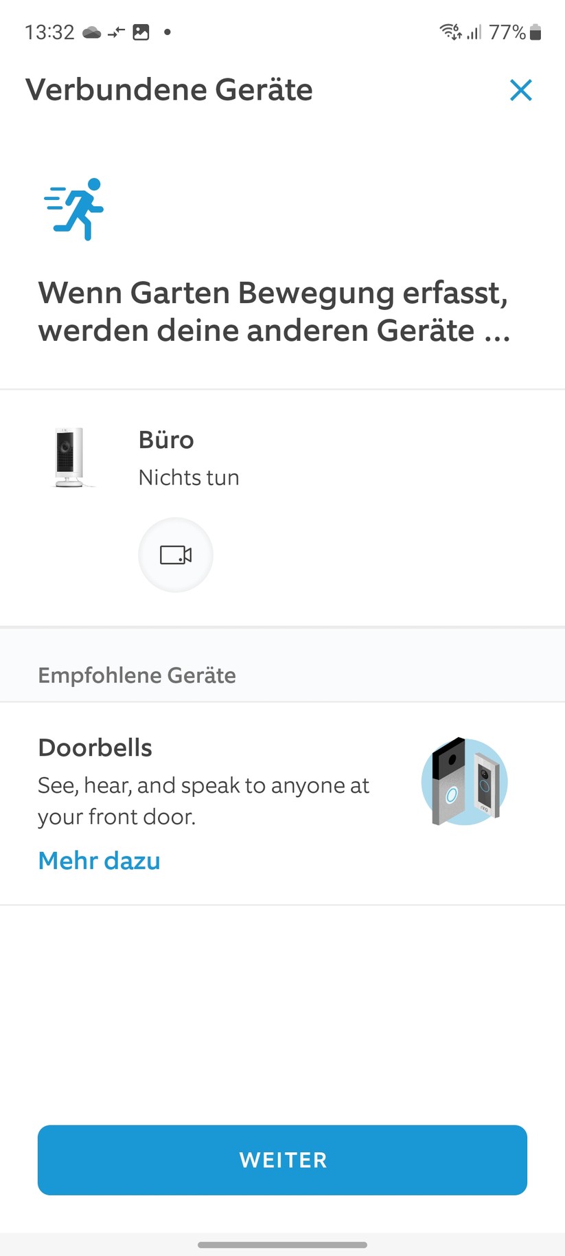 Ring Stick Up Cam Pro Akku: Die Einrichtung ist einfach und bietet viele Erläuterungen zur Kamera. Vorbildlich.