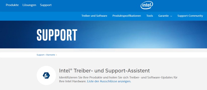Der Intel Treiber- und Support-Assistent scannt fast die komplette Rechner-Hardware und gibt dann Tipps für Treiber-Aktualisierungen (Bild: Harald Karcher).