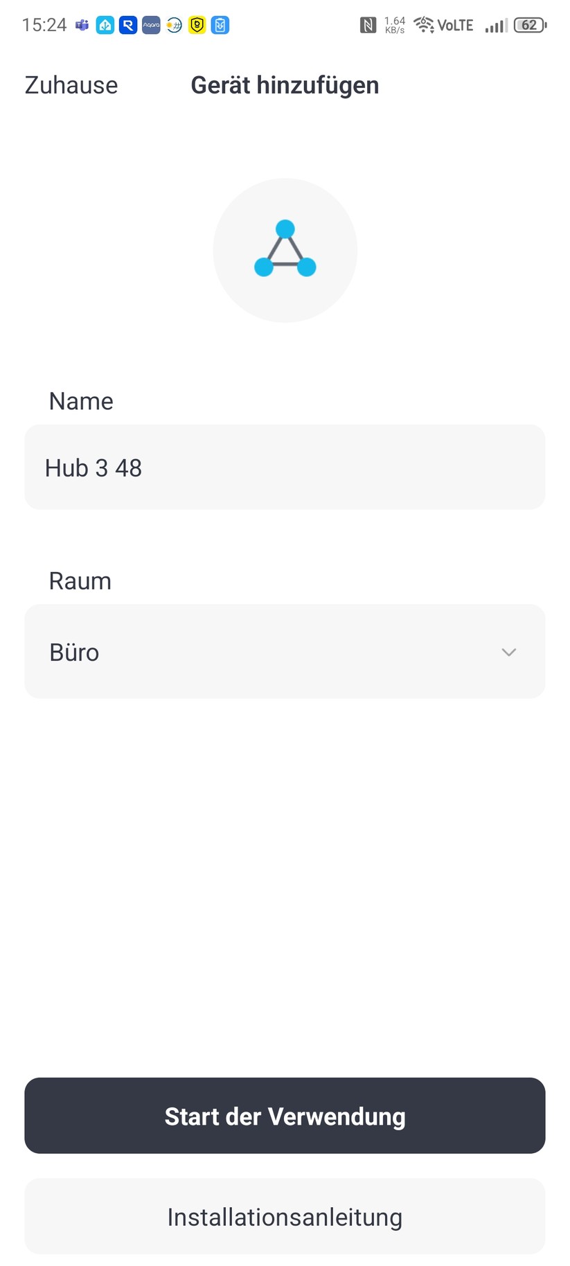 Switchbot-App: Inbetriebnahme des Hub 3