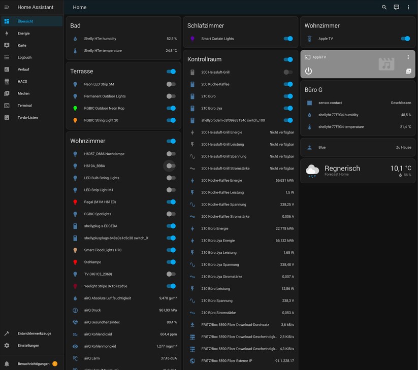 Home Assistant Green: Browser-Oberfläche