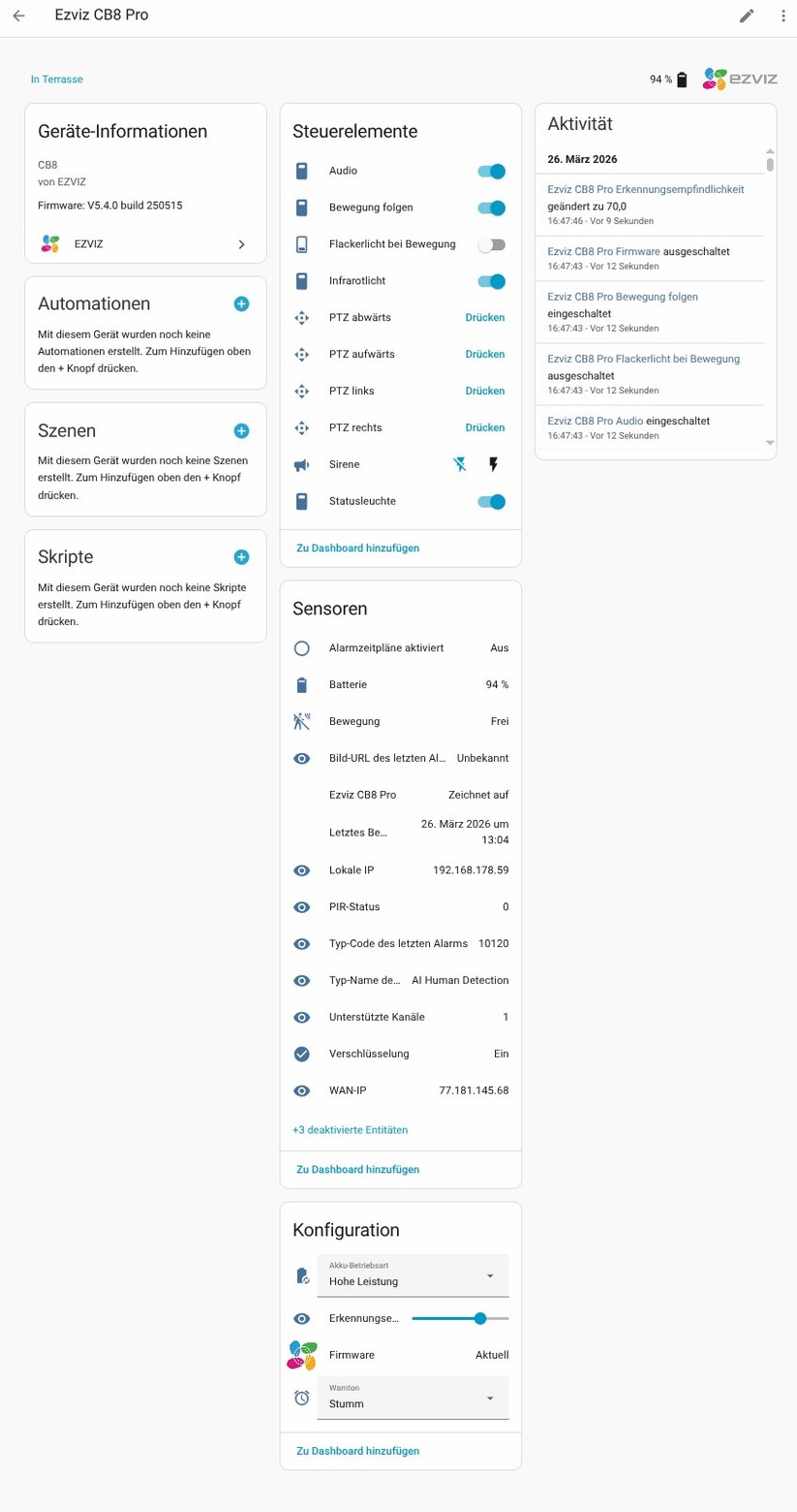 Für Home Assistant gibt es eine cloudbasierte Integration.