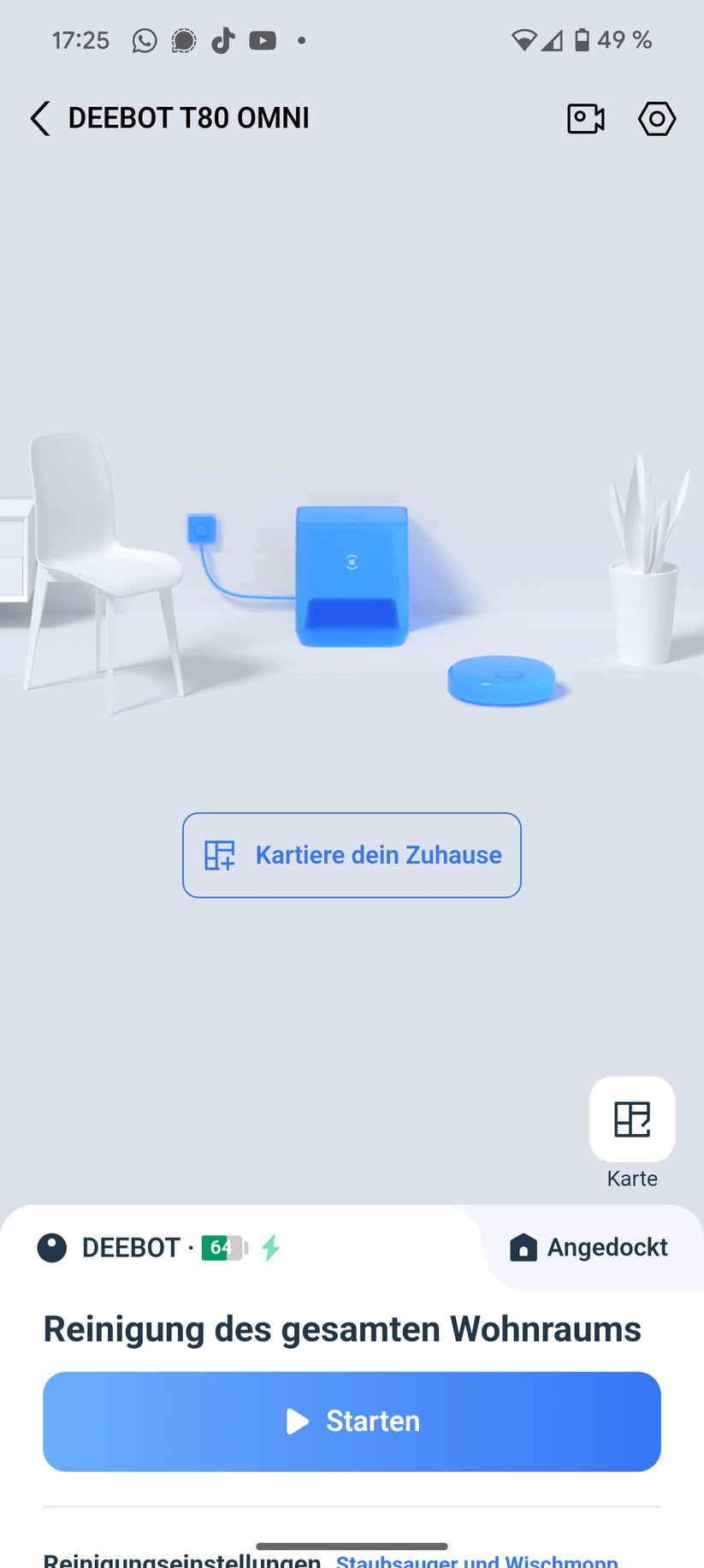 Ecovacs T80 Omni – App & Reinigung
