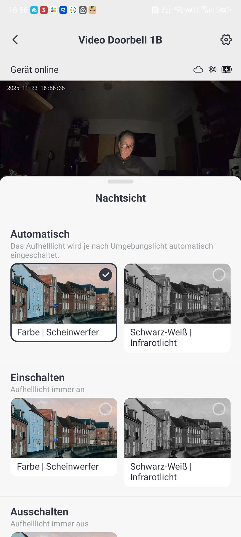 Einstellungen in der Switchbot App