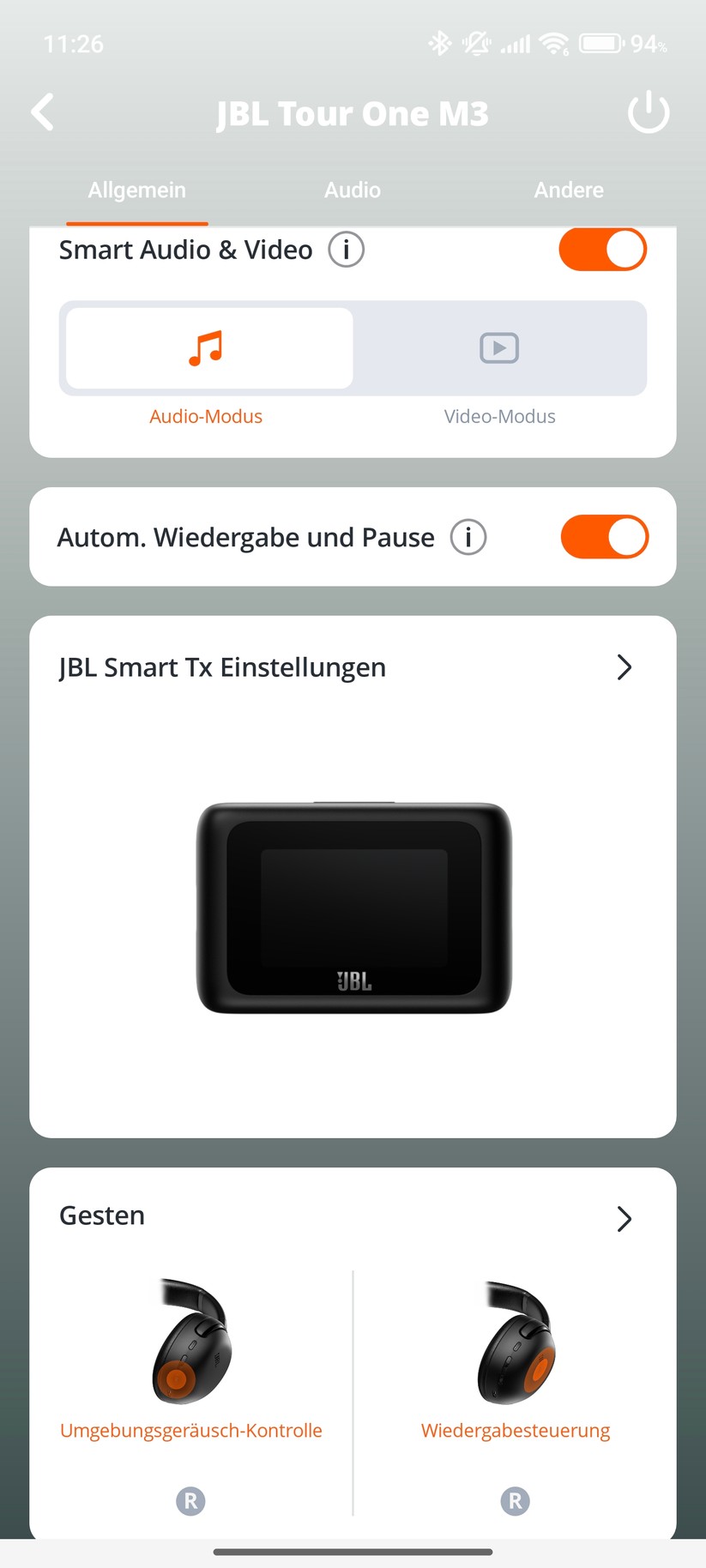 JBL Tour One M3 Screenshot
