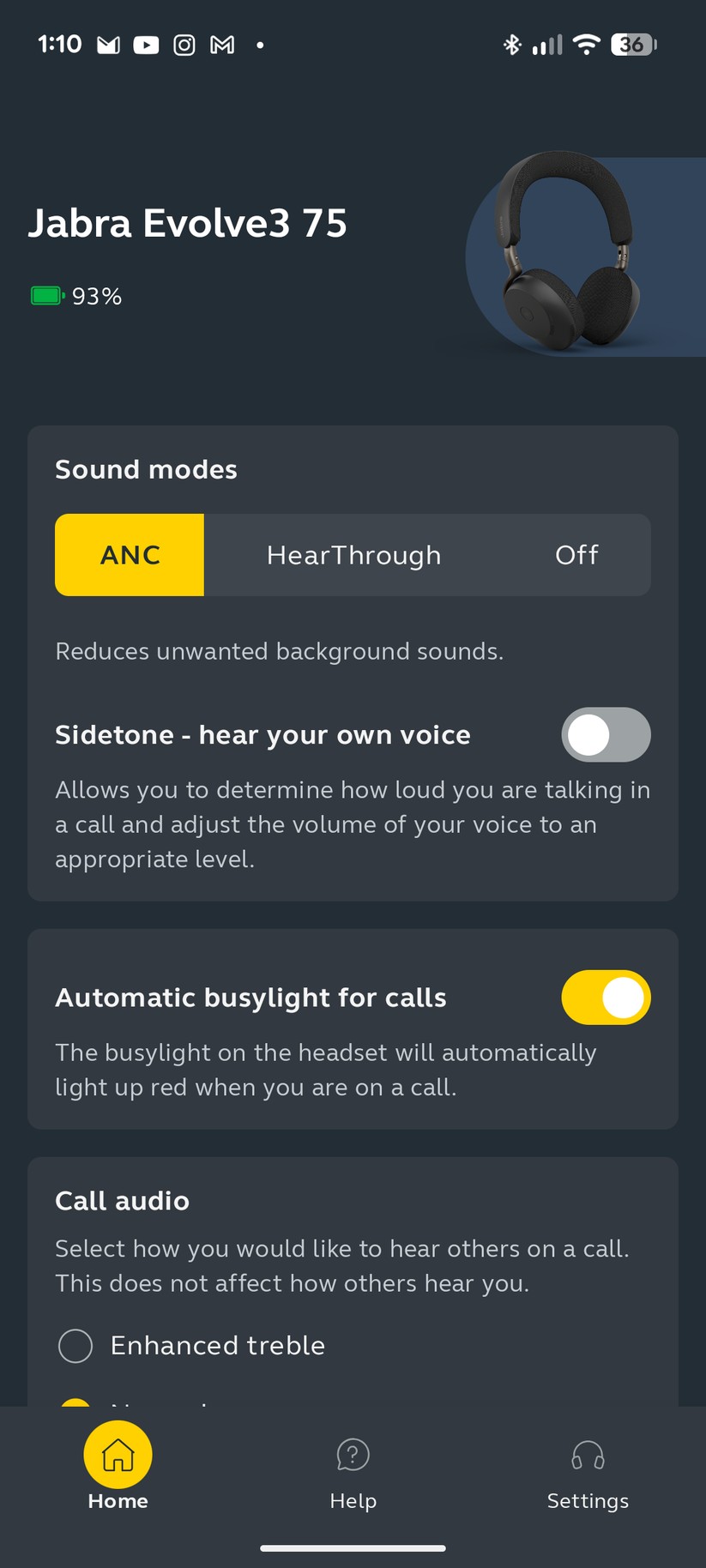 Jabra Evolve 3 75 - Bilder App