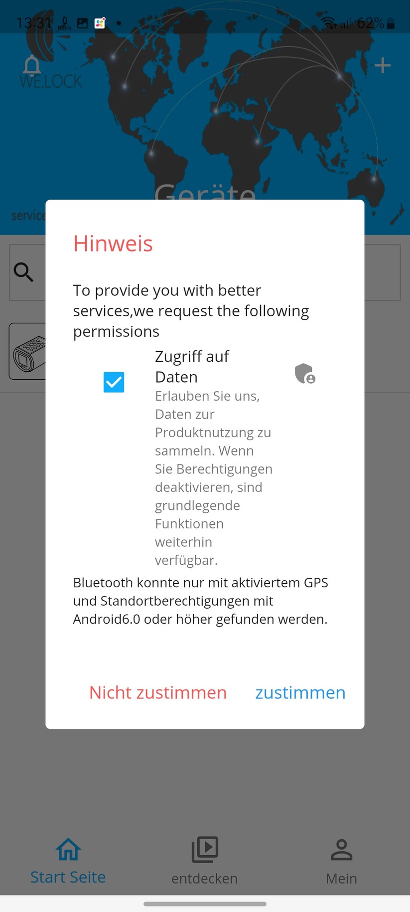 Welock Fingerprint Smart Lock Touch 41: App