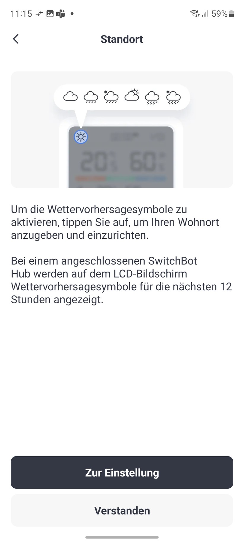 Switchbot Meter Pro CO₂: Die Switchbot-App erlaubt eine umfassende Konfiguration des Geräts. Man kann etwa Warnbedingungen zu jedem Sensor definieren.