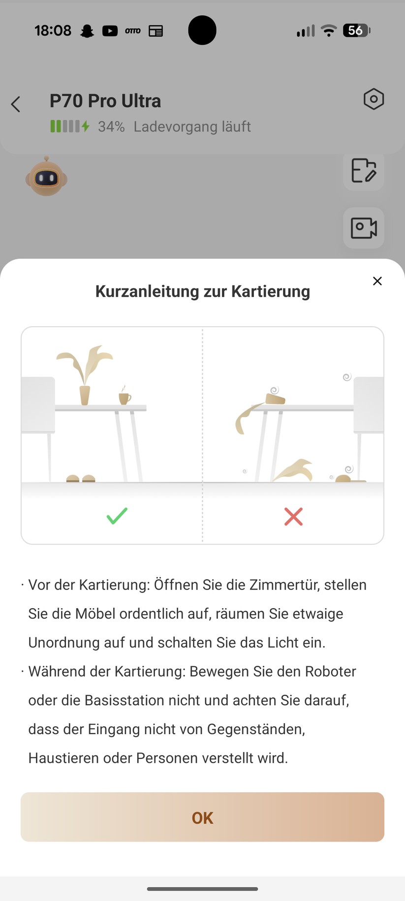 Mova P70 Pro Ultra – App & Einrichtung