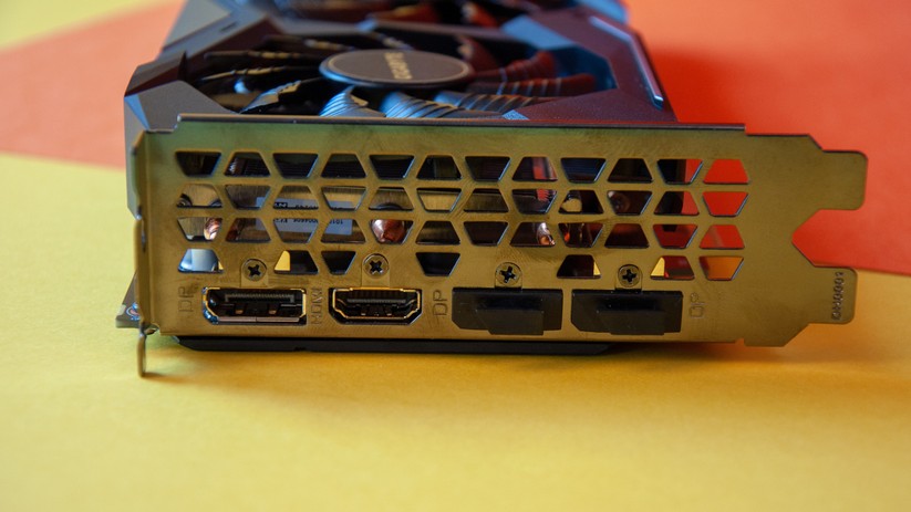 Die Anschlüsse der Gigabyte GeForce GTX 1660 Ti Gaming OC 6G.