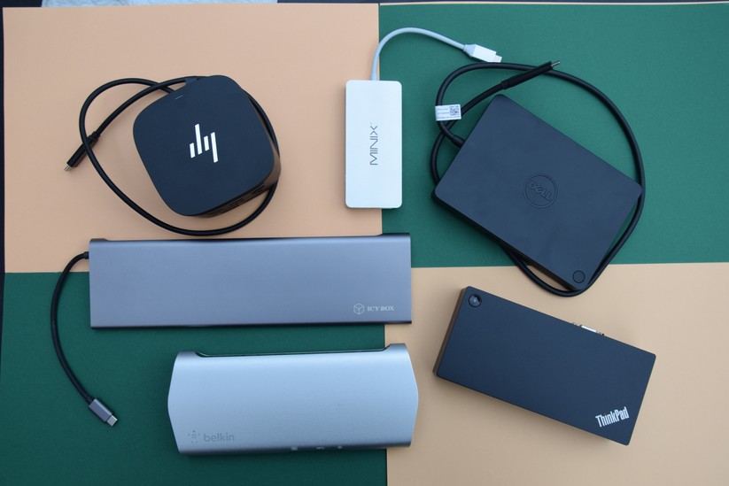 Das Testfeld: Alle getesteten USB-C-Dock in diesem Artikel. 