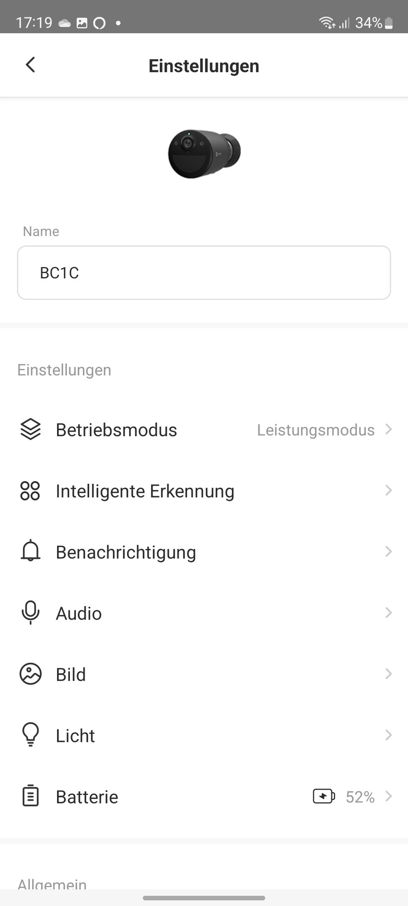 Ezviz Elife 2K+ (BC1C): App