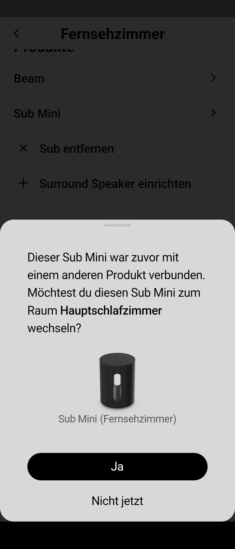 Sonos Sub Mini Screenshot