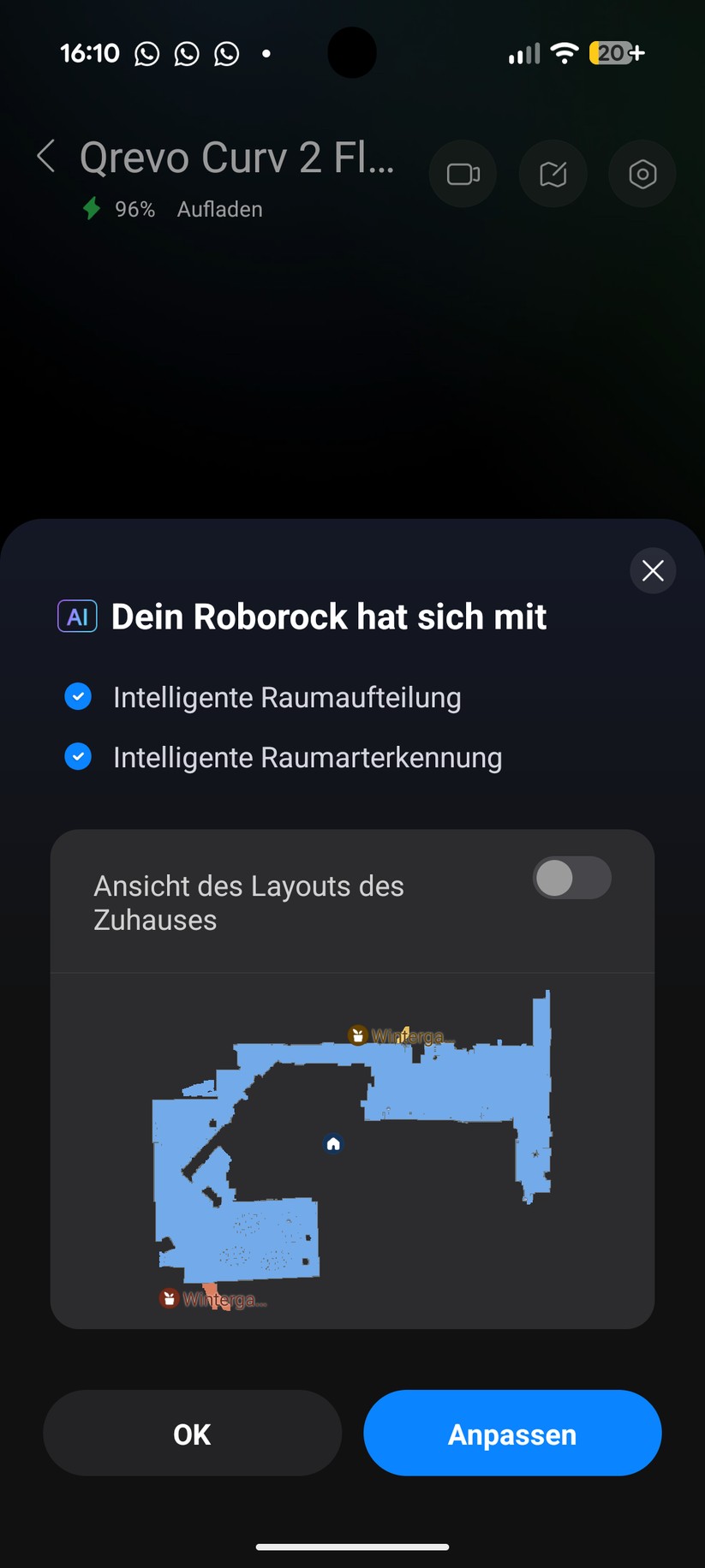 Roborock Qrevo Curv 2 Flow – App & Einrichtung