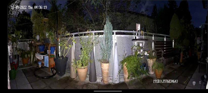 Annke NCD800 (I91BI): Nachtaufnahme mit aktivierten LEDs