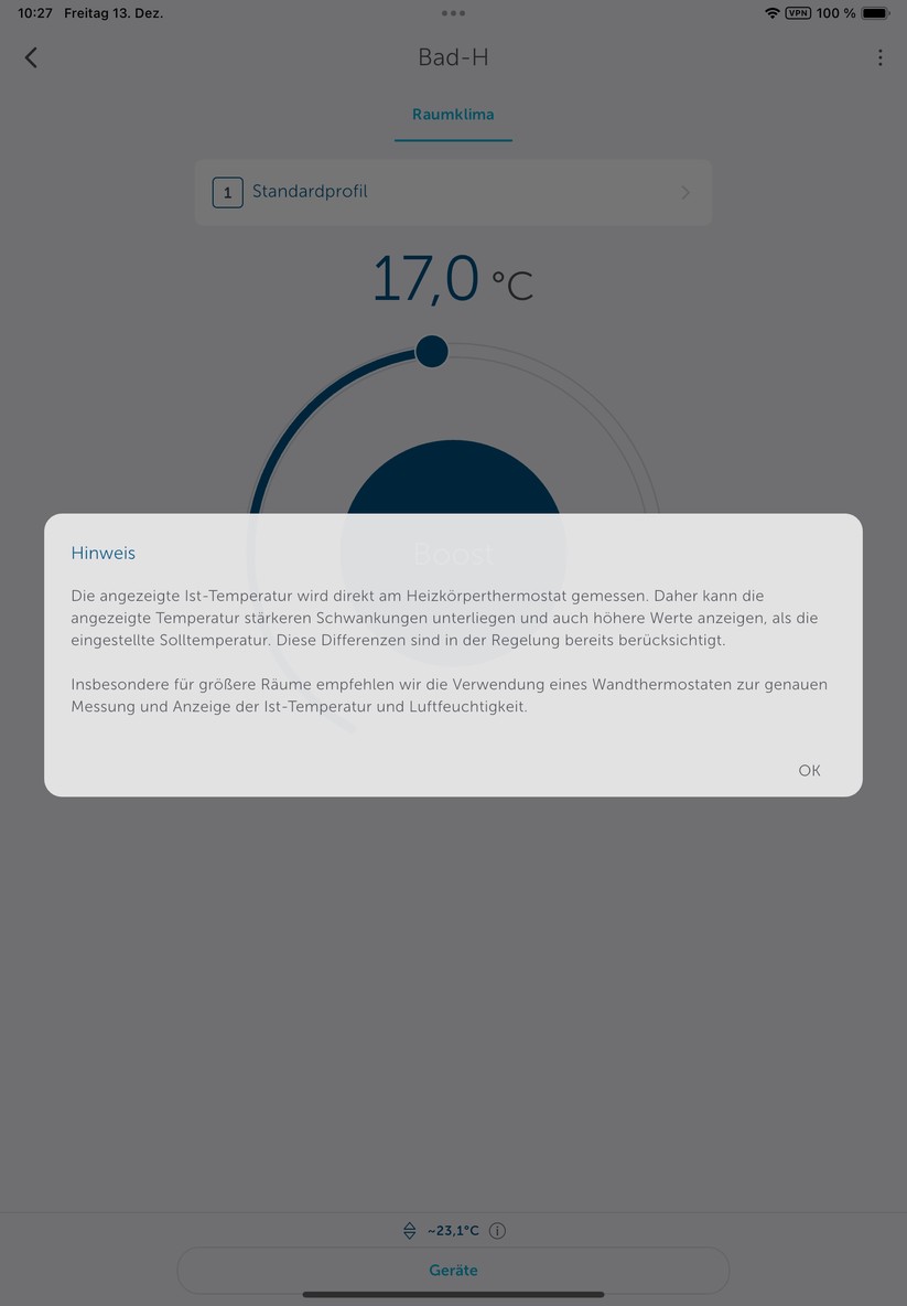 Homematic IP: Anlernen des Thermostats