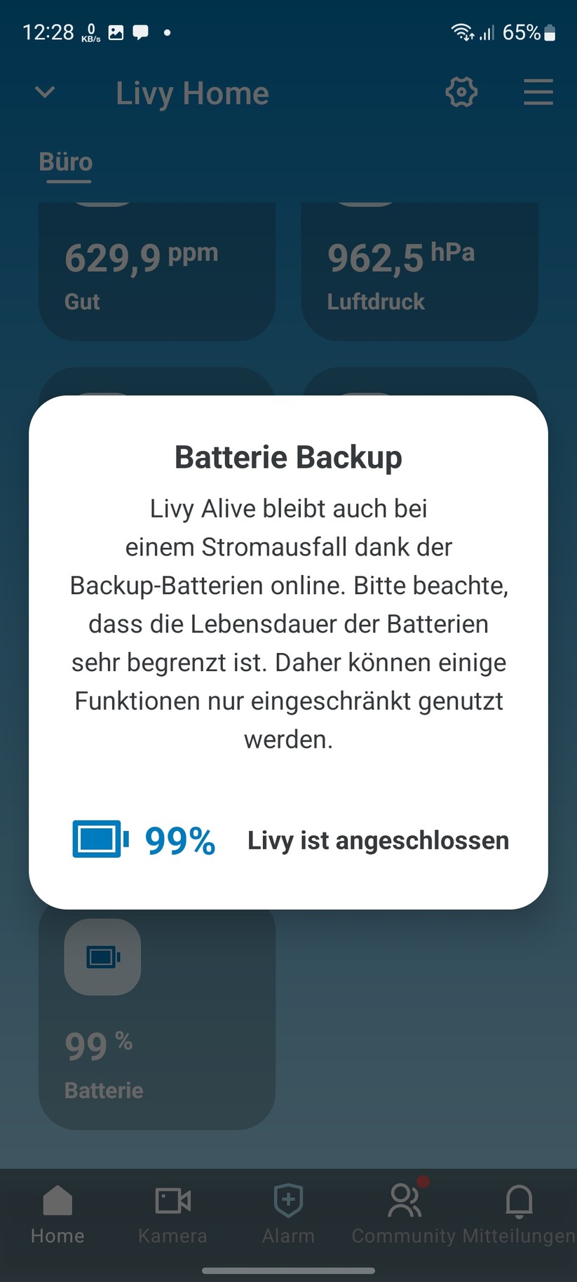 Livy Alive: Einstellungen