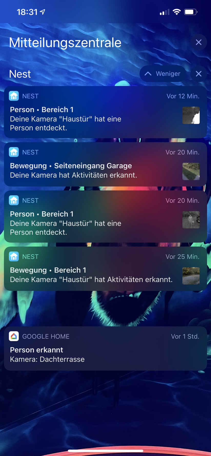 Google Home App für Nest Floodlight 